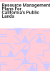 Resource_management_plans_for_California_s_public_lands