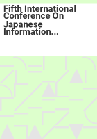 Fifth_International_Conference_on_Japanese_Information_in_Science__Technology___Commerce