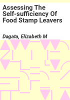 Assessing_the_self-sufficiency_of_food_stamp_leavers